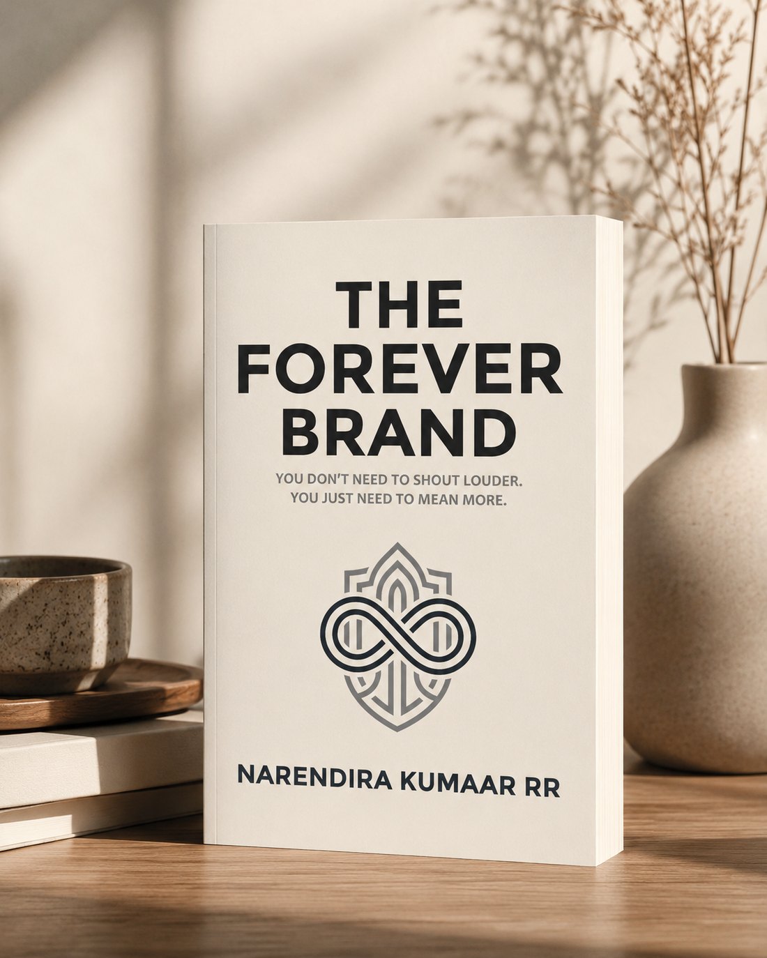 The Forever Brand book on a desk